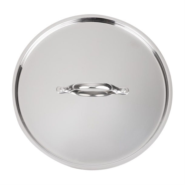 Vogue Stainless Steel & Aluminium Tri-Wall Stew Pan Lid 280mm Vogue Stainless Steel & Aluminium Tri-Wall Stew Pan Lid 280mm