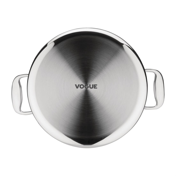 Vogue Stainless Steel & Aluminium Tri-Wall Stew Pan 240mm Vogue Stainless Steel & Aluminium Tri-Wall Stew Pan 240mm