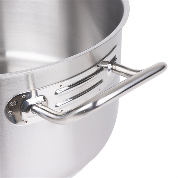 Vogue Stainless Steel Casserole Pan 280mm Vogue Stainless Steel Casserole Pan 280mm
