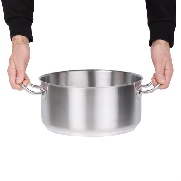 Vogue Stainless Steel Casserole Pan 280mm Vogue Stainless Steel Casserole Pan 280mm