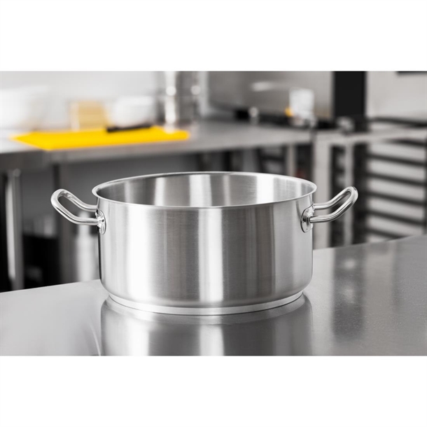 Vogue Stainless Steel Casserole Pan 280mm Vogue Stainless Steel Casserole Pan 280mm