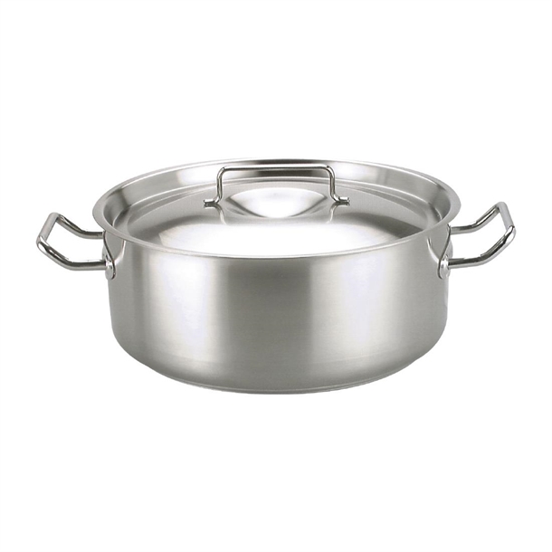 Chef Inox Elite Casserole Pan with Lid 12Ltr