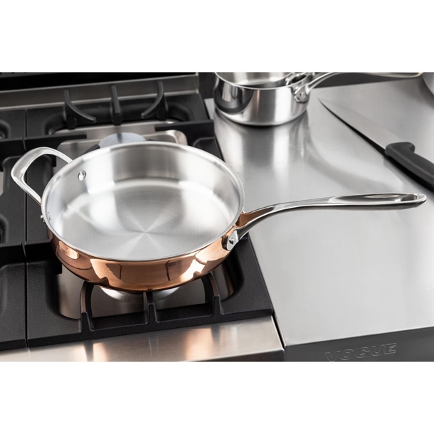 Vogue Copper Tri-Wall Sauté Pan 240mm