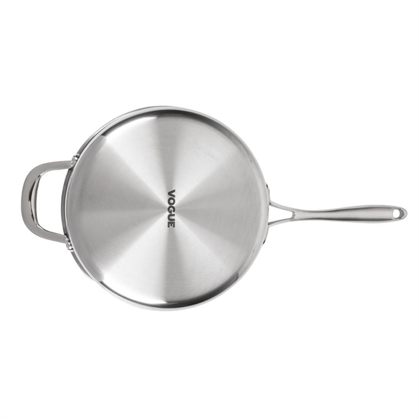 Vogue Stainless Steel & Aluminium Tri-Wall Sauté Pan 240mm