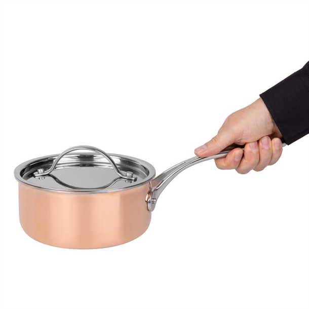 Vogue Cook Like A Pro 3-Piece Tri-Wall Copper Cookware Set Vogue Cook Like A Pro 3-Piece Tri-Wall Copper Cookware Set