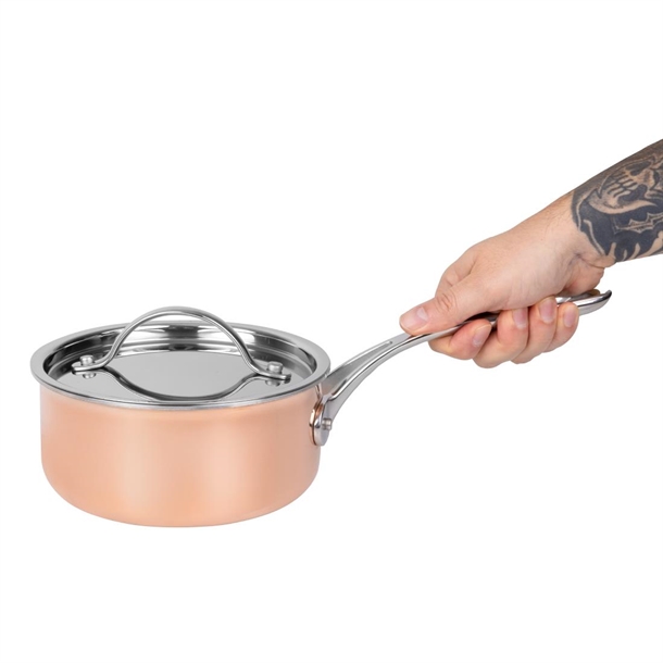 Vogue Cook Like A Pro 3-Piece Tri-Wall Copper Cookware Set Vogue Cook Like A Pro 3-Piece Tri-Wall Copper Cookware Set
