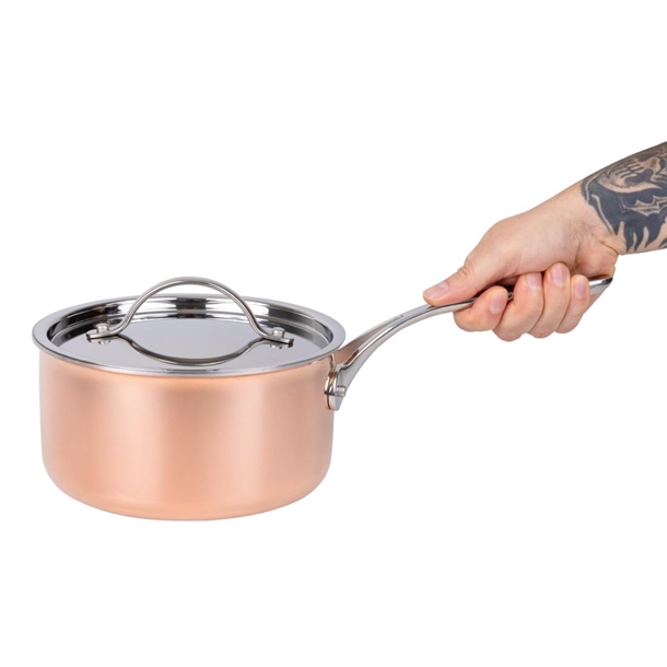 Vogue Cook Like A Pro 3-Piece Tri-Wall Copper Cookware Set Vogue Cook Like A Pro 3-Piece Tri-Wall Copper Cookware Set