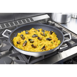 Vogue Aluminium Non-Stick Teflon Paella Pan 450mm