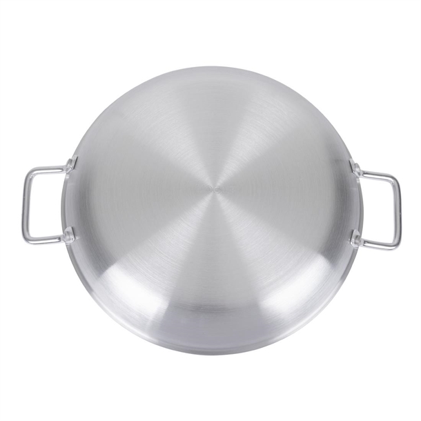 Vogue Aluminium Non-stick Teflon Platinum Plus Paella Pan 35cm