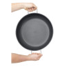 Vogue Aluminium Non-stick Teflon Platinum Plus Paella Pan 35cm