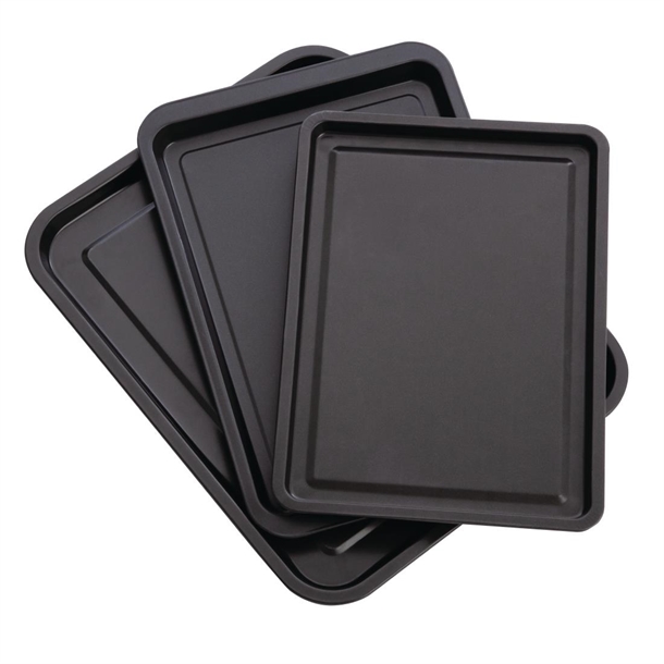 Nisbets Essentials Non Stick Baking Trays (3 Pack) Nisbets Essentials Non Stick Baking Trays (3 Pack)