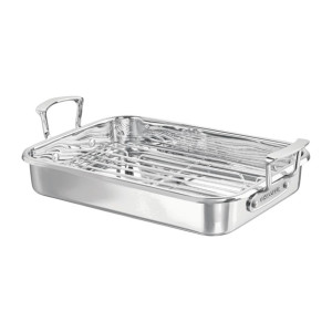 Chasseur Roasting Pan with Rack Stainless Steel - 35x26cm