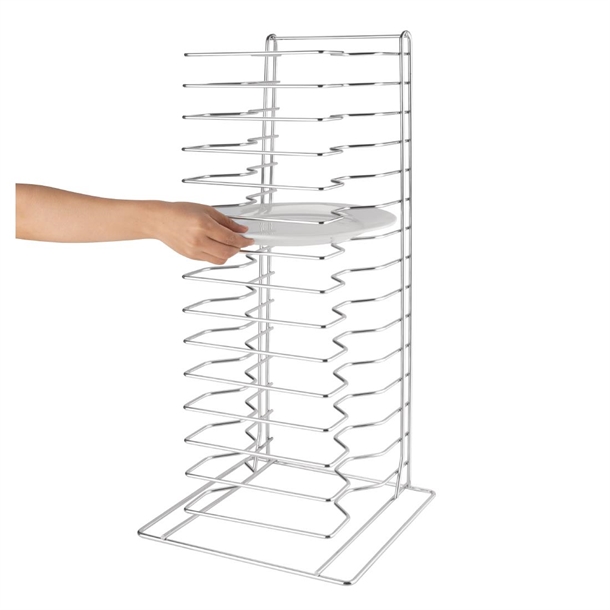 Vogue Pizza Pan Stacking Rack 15 Slot Vogue Pizza Pan Stacking Rack 15 Slot