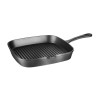 Vogue Square Cast Iron Ribbed Skillet Pan 241mm