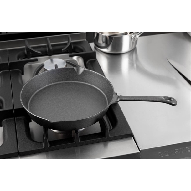 Vogue Round Cast Iron Skillet Pan 255mm