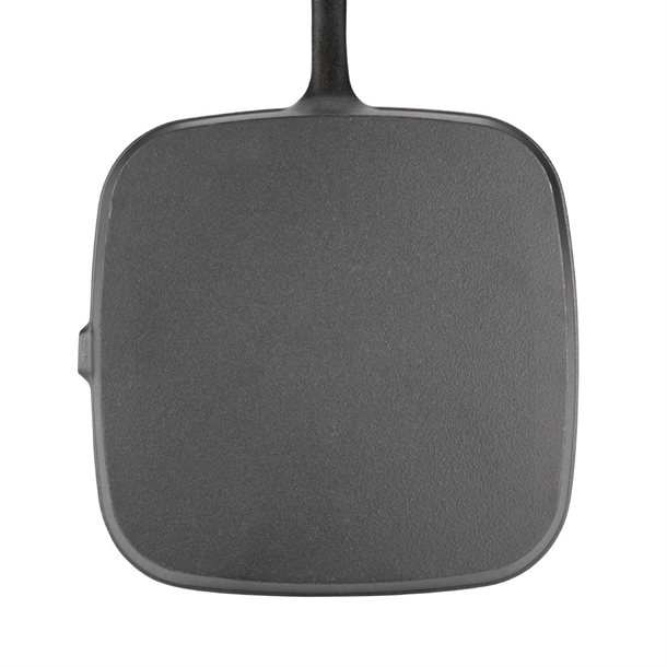 Vogue Square Cast Iron Ribbed Skillet Pan 241mm