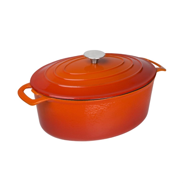 Vogue Orange Oval Casserole Dish 6Ltr Vogue Orange Oval Casserole Dish 6Ltr