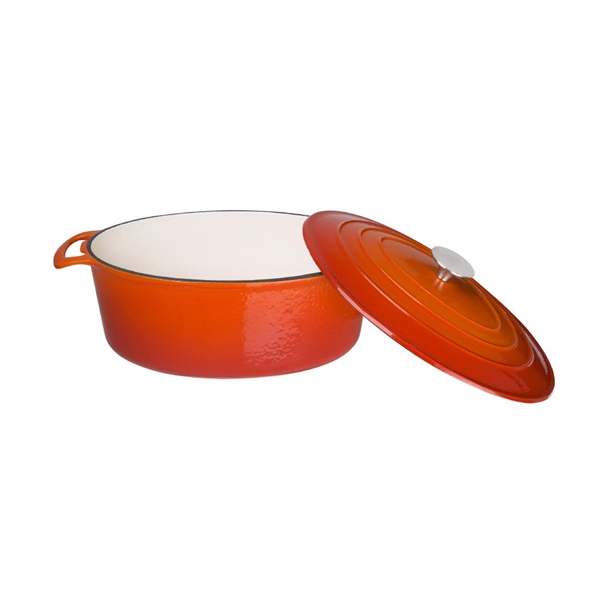 Vogue Orange Oval Casserole Dish 6Ltr Vogue Orange Oval Casserole Dish 6Ltr