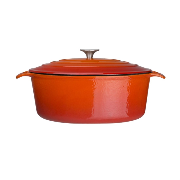 Vogue Orange Oval Casserole Dish 6Ltr Vogue Orange Oval Casserole Dish 6Ltr