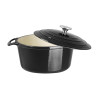 Vogue Black Round Casserole Dish 3.2Ltr