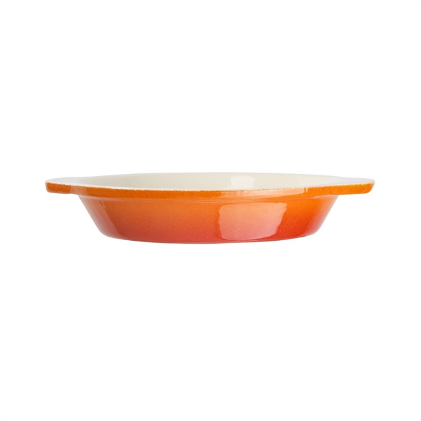 Vogue Orange Round Cast Iron Gratin Dish 400ml Vogue Orange Round Cast Iron Gratin Dish 400ml