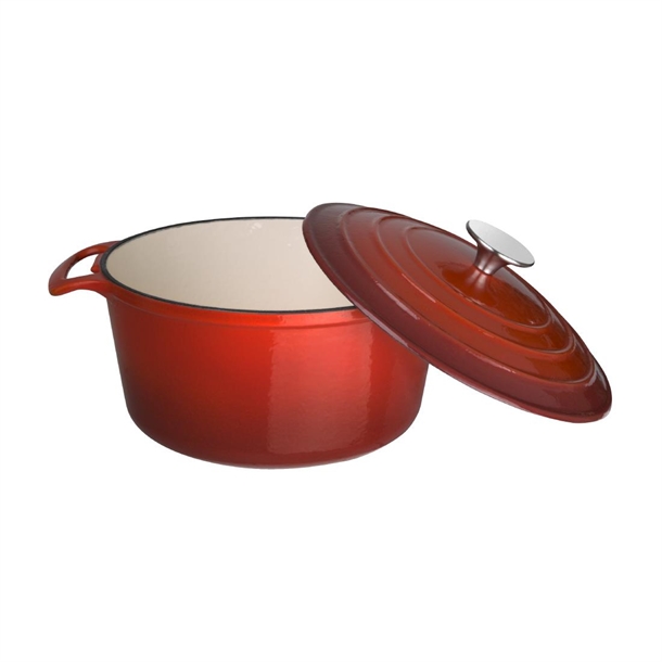 Vogue Red Round Casserole Dish 3.2Ltr Vogue Red Round Casserole Dish 3.2Ltr
