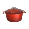 Vogue Red Round Casserole Dish 4Ltr