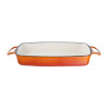 Vogue Orange Rectangular Cast Iron Dish 1.8Ltr Vogue Orange Rectangular Cast Iron Dish 1.8Ltr