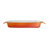 Vogue Orange Rectangular Cast Iron Dish 1.8Ltr Vogue Orange Rectangular Cast Iron Dish 1.8Ltr