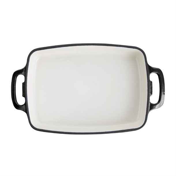 Vogue Black Rectangular Cast Iron Dish 2.8Ltr Vogue Black Rectangular Cast Iron Dish 2.8Ltr