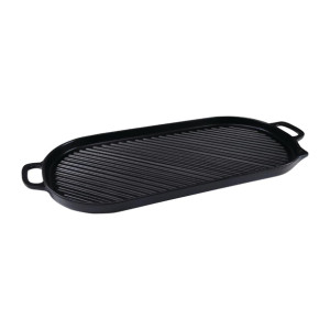 Chasseur Oval Stove Top Grill Cast Iron Black Onyx - 52x23cm