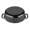 Vogue Black Oval Casserole Dish 5Ltr