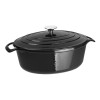 Vogue Black Oval Casserole Dish 5Ltr