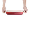 Vogue Red Rectangular Cast Iron Dish 1.8Ltr Vogue Red Rectangular Cast Iron Dish 1.8Ltr
