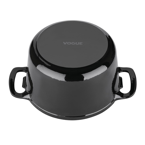 Vogue Black Round Casserole Dish 4Ltr Vogue Black Round Casserole Dish 4Ltr