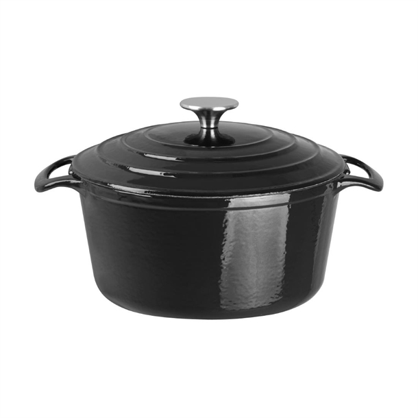 Vogue Black Round Casserole Dish 4Ltr Vogue Black Round Casserole Dish 4Ltr