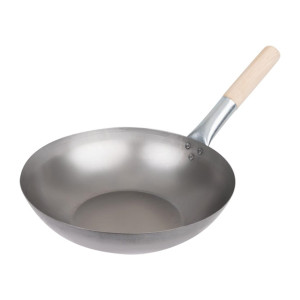 Vogue Mild Steel Wok Flat Base 330mm