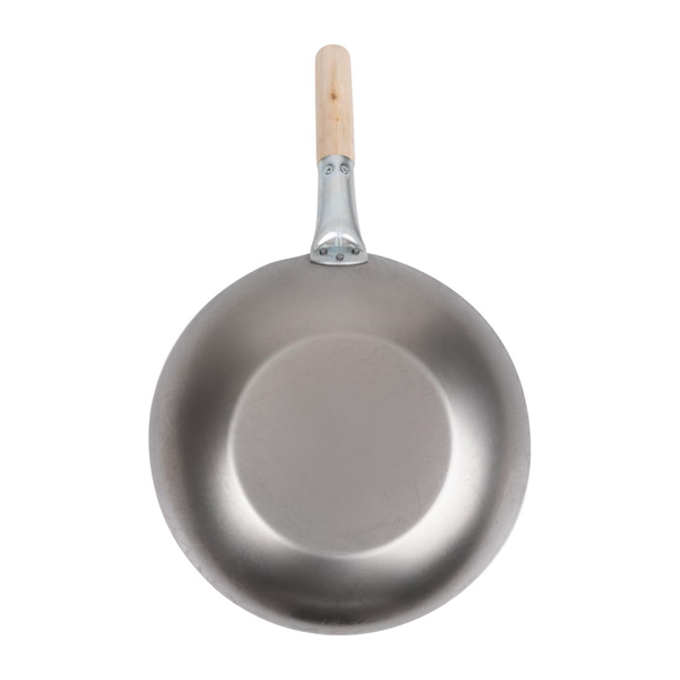 Vogue Mild Steel Wok Flat Base 330mm