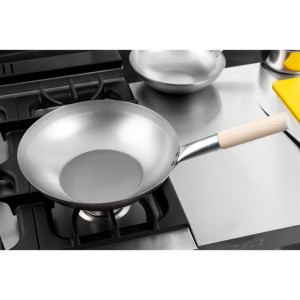 Vogue Mild Steel Wok Flat Base 330mm
