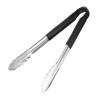 Hygiplas Colour Coded Black Serving Tongs 300mm