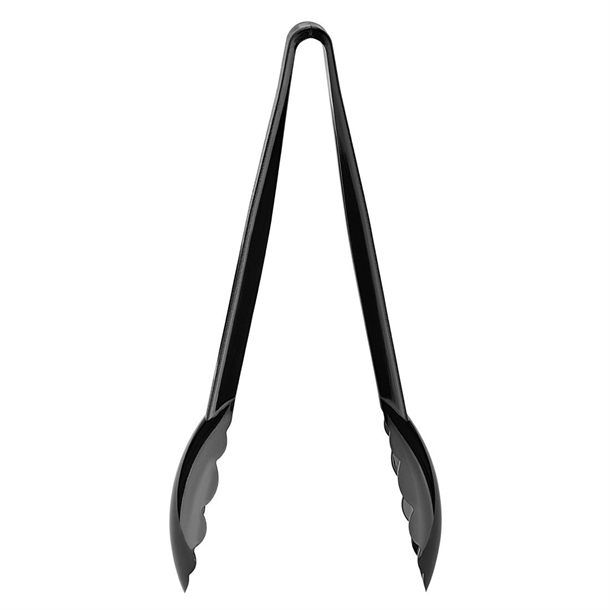 Nisbets Essentials 119mm Polycarbonate Tongs Black (6 Pack)