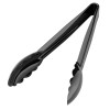 Nisbets Essentials 119mm Polycarbonate Tongs Black (6 Pack)