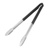 Hygiplas Colour Coded Black Serving Tongs 405mm