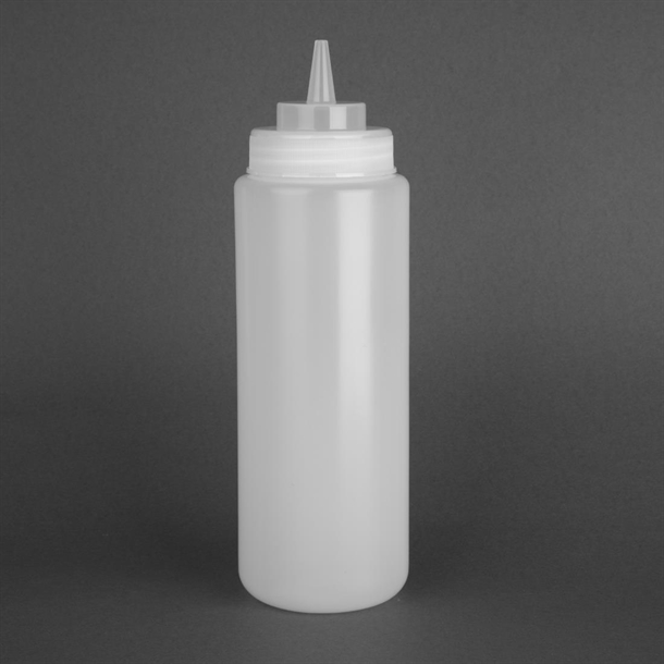 Vogue Clear Wide Neck Squeeze Sauce Bottle 910ml Vogue Clear Wide Neck Squeeze Sauce Bottle 910ml