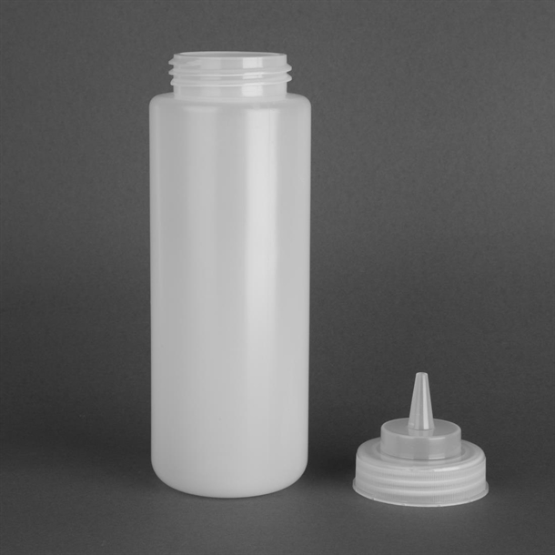 Vogue Clear Wide Neck Squeeze Sauce Bottle 910ml Vogue Clear Wide Neck Squeeze Sauce Bottle 910ml