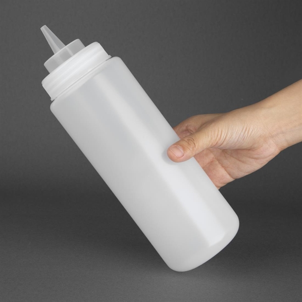 Vogue Clear Wide Neck Squeeze Sauce Bottle 910ml Vogue Clear Wide Neck Squeeze Sauce Bottle 910ml