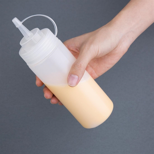 Nisbets Essentials Squeeze Sauce Bottles 340ml (Pack of 6)