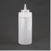 Vogue Clear Wide Neck Squeeze Sauce Bottle 454ml