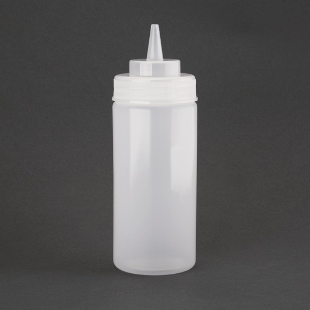 Vogue Clear Wide Neck Squeeze Sauce Bottle 454ml