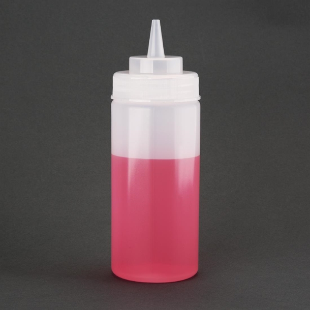 Vogue Clear Wide Neck Squeeze Sauce Bottle 454ml